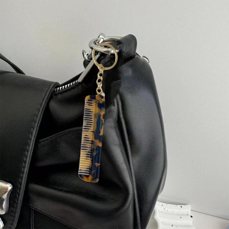 Hair Comb Keychain Bag Charms for Women Purse Handbag Backpack Bag Pendant Charms Car Keyring Aesthetic Keychain Charms
