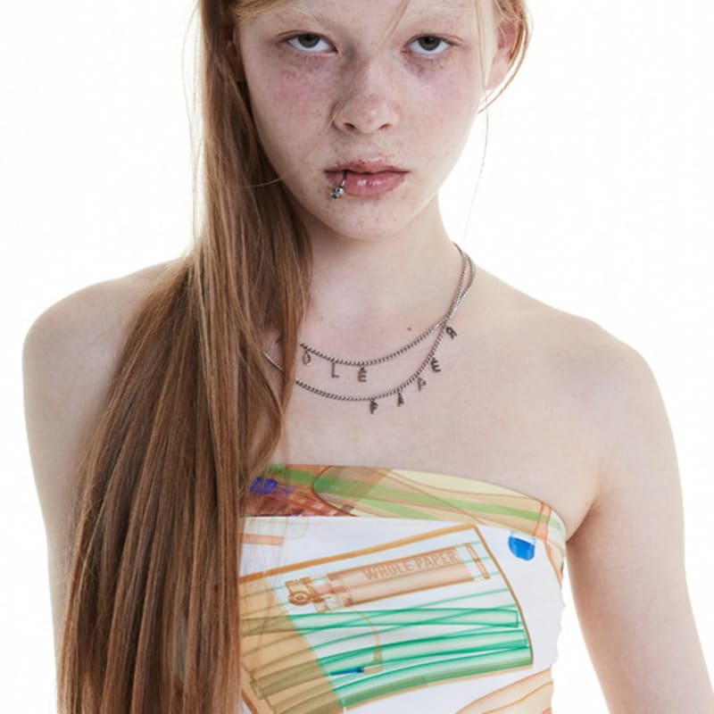 Whole Paper Initial Necklace