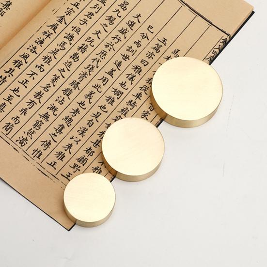 Brass Paperweights Heavy Paper Compact Portable Decorative Weight Block Stability Desktop Ornament