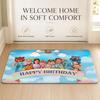 Cute C-CoComelon Floor Mat Cozy Minimalist Flannel Area Rug Anti-Slip Washable Bedroom Living Room Decor