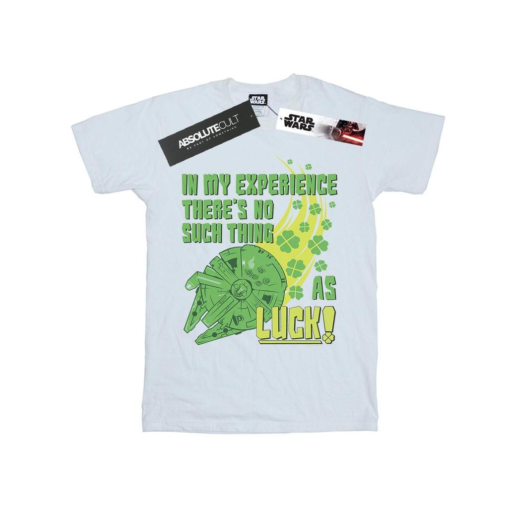 Star Wars Mens Millennium Falcon Shamrock Luck T-Shirt