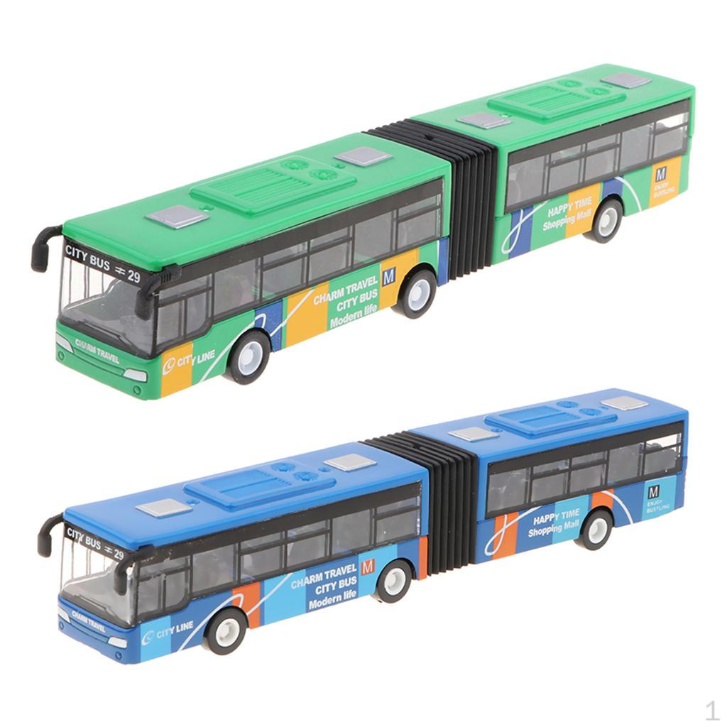 2 1:64 Pull Back Bus, Vehicle Gifts Home Decor Simulation Bus