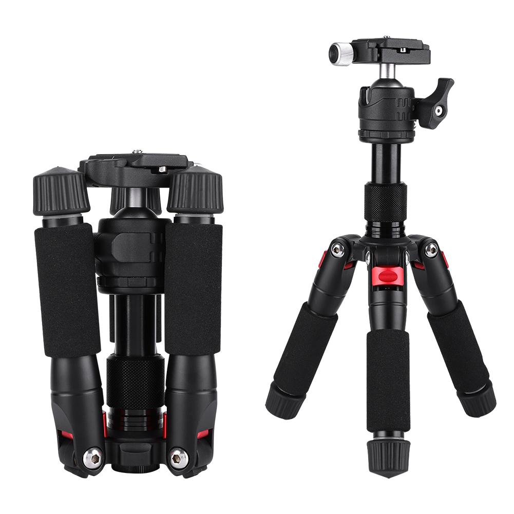 K521 Mini Portable Desktop Extendable Tripod for DSLR Mirrorless Camera Red