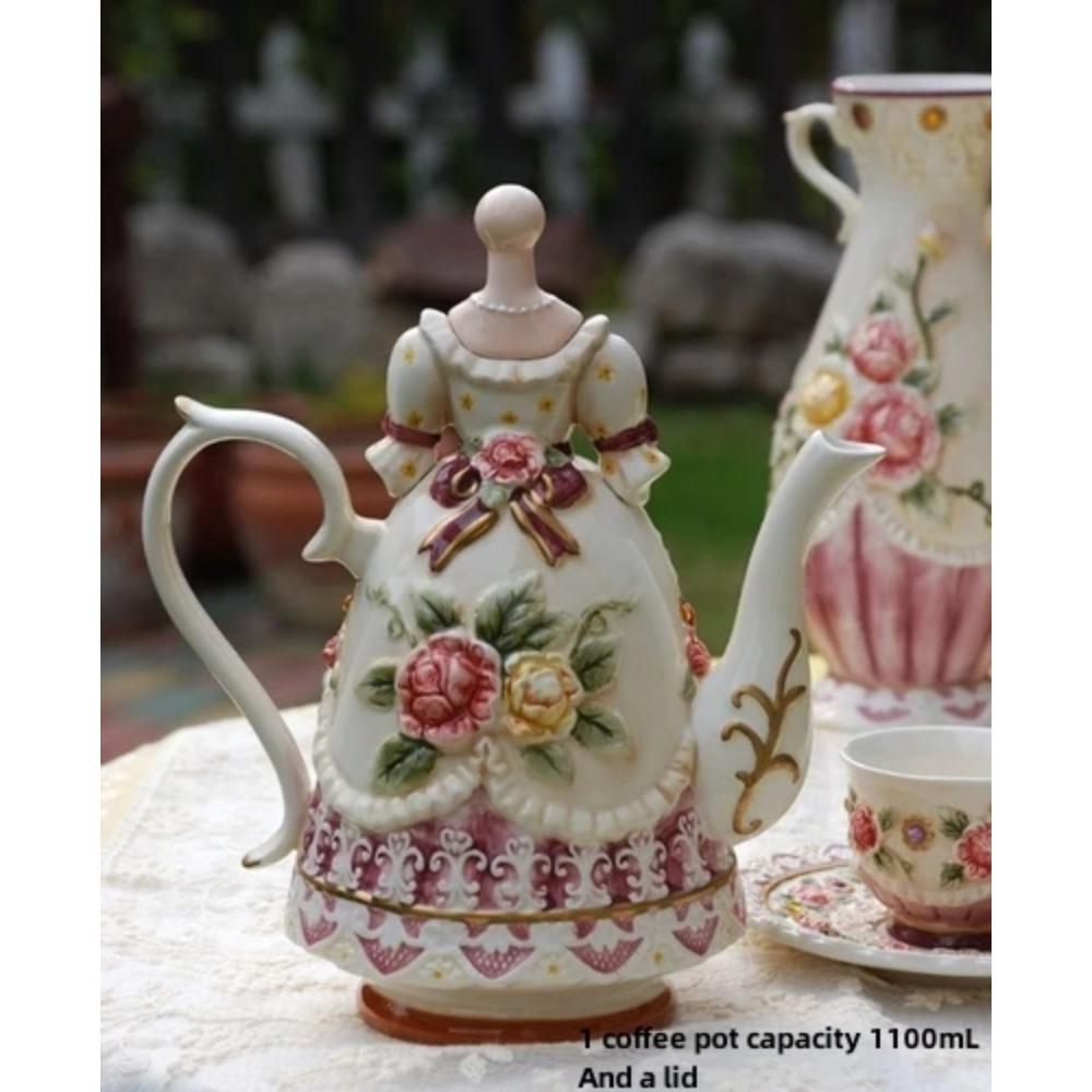 

Роза Европейский Керамический Кофейник Чашка и Блюдце Набор Послеполуденный Чайник Камелия Чайная Чашка Свадебный Подарок Набор Чайных Чашек