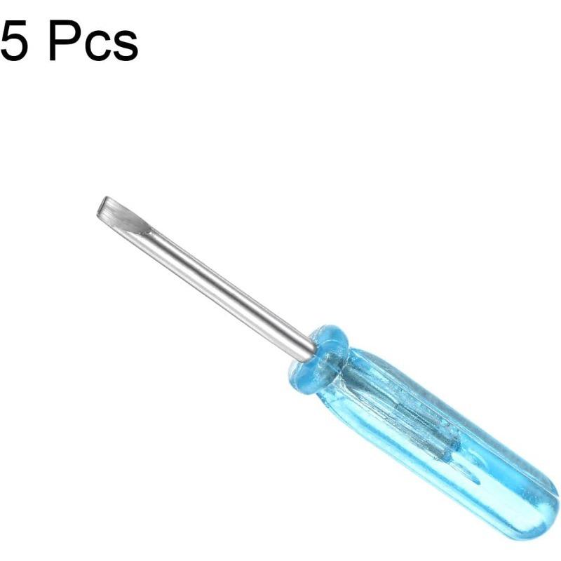 

5pcs Mini Slotted Screwdriver Multifunctional Screwdriver, Suitable for Small Home Appliance Repair 3.0mm x 45mm