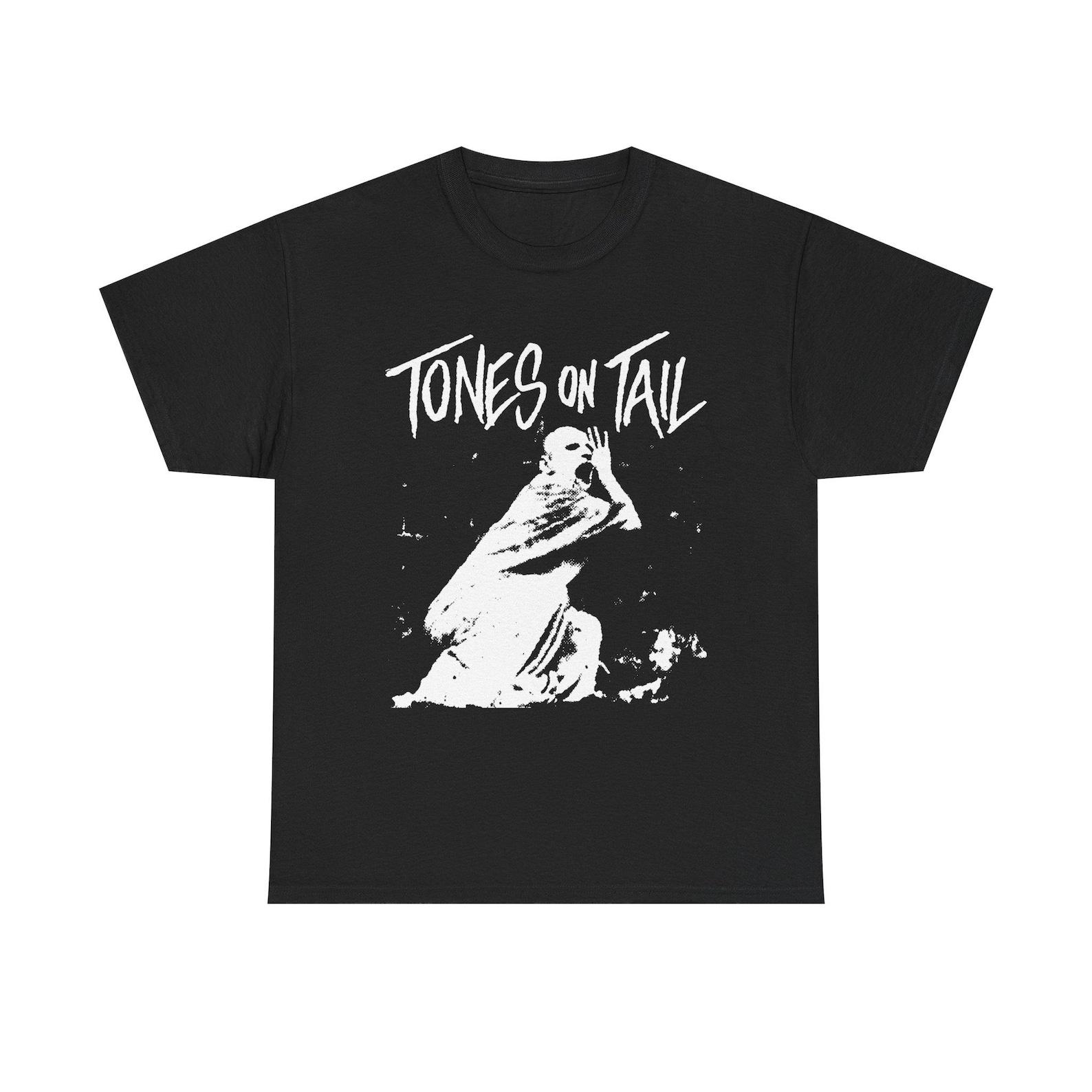 Tones on Tail Shirt Vintage Post Punk Goth Rock Tee Darkwave Alternative Music Graphic Unisex Heavy Cotton T shirt S