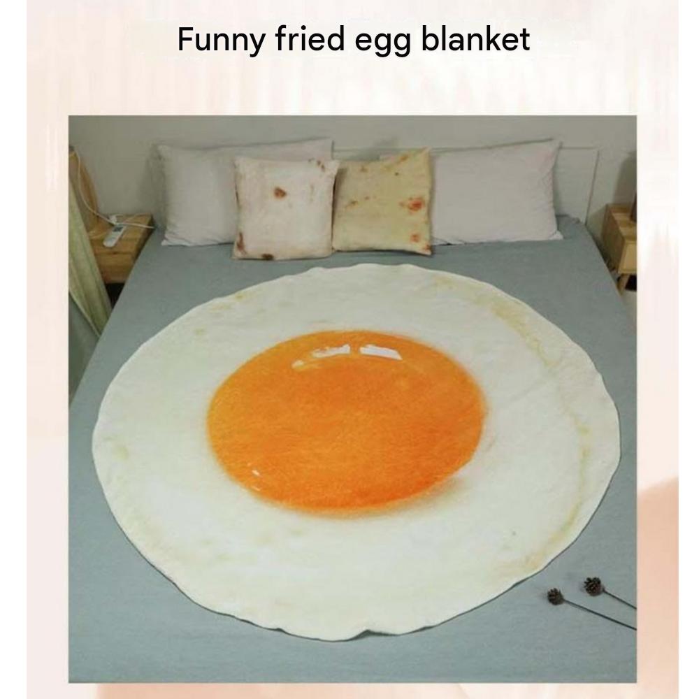 Fun Fried Egg Blanket (Size Option : 75cm, 150cm)