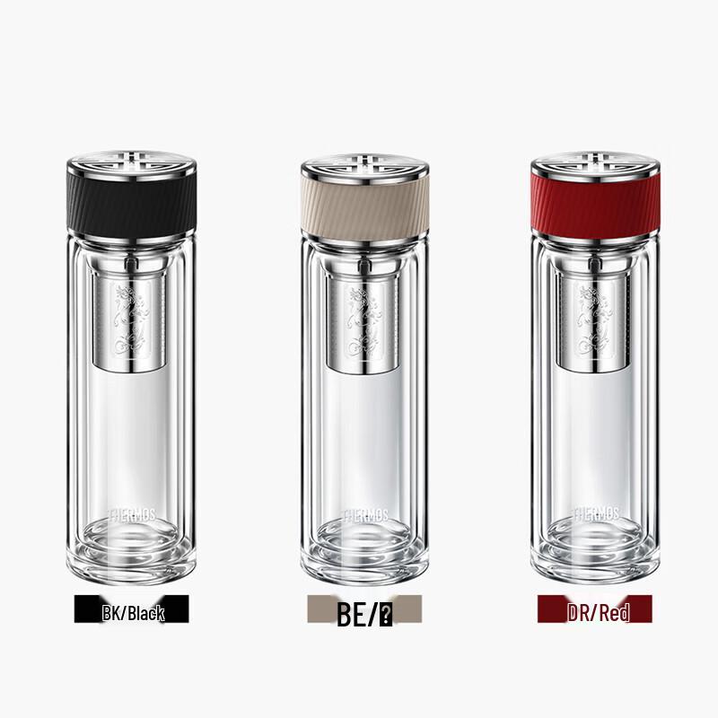 Thermos Double-Layer Glass Tea Infuser Mug