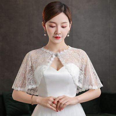 Giacca Corta Mantella in Pizzo da Donna - Coprispalle Estivo Sposa, Mantella Sottile Versatile per Abiti da Matrimonio
