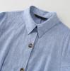 European and American Style, New Women's Clothing, Foreign Style Bubble Sleeve Lapel with Belt Linen Dress