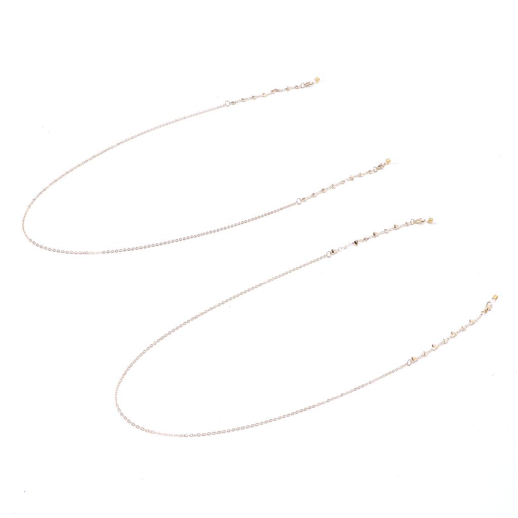 2pcs Face Cover Holder Chain Lanyard Strap Love FivePointed Star Sunglasses String Holder