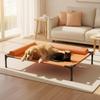 Elevated Resting Bed Framed Mesh Pet Cushion Raised Lounger Sleeping Area for