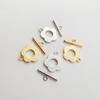 5Sets Flower Toggle Clasps Connector T-bar Necklace Bracelets Clasps Jewelry Making Findings Accessories Easy To Use