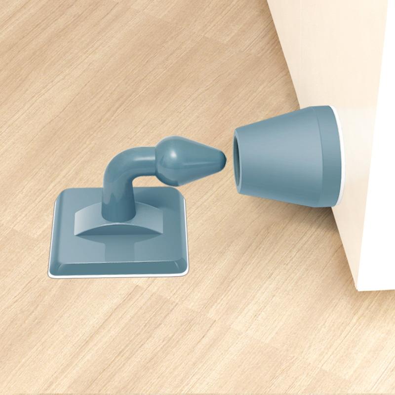 1 Pc Non-punch Silicone Mute Door Stopper Touch Toilet Wall Absorption Door Plug Anti-bump Door Holder Gear Gate Resistance