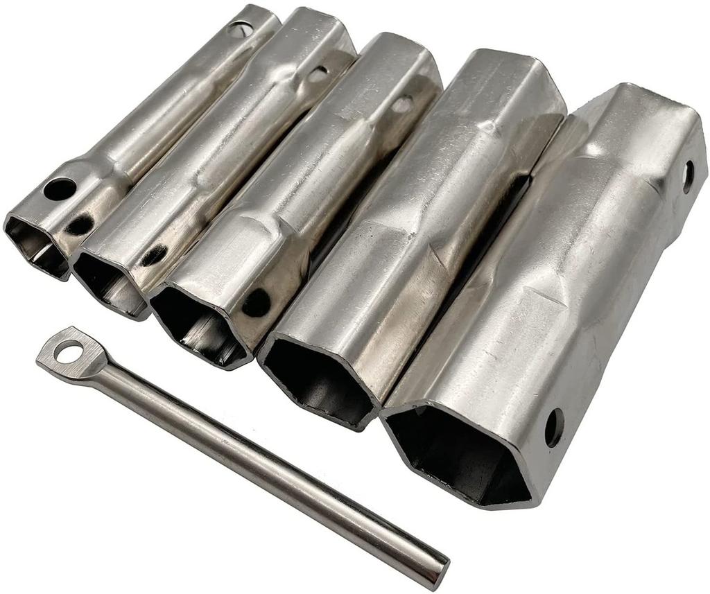 5 stücke Silber Rohr Box Spanner Set Rohr Schraubenschlüssel Metrische Buchse Set Reparatur Hand Werkzeuge
