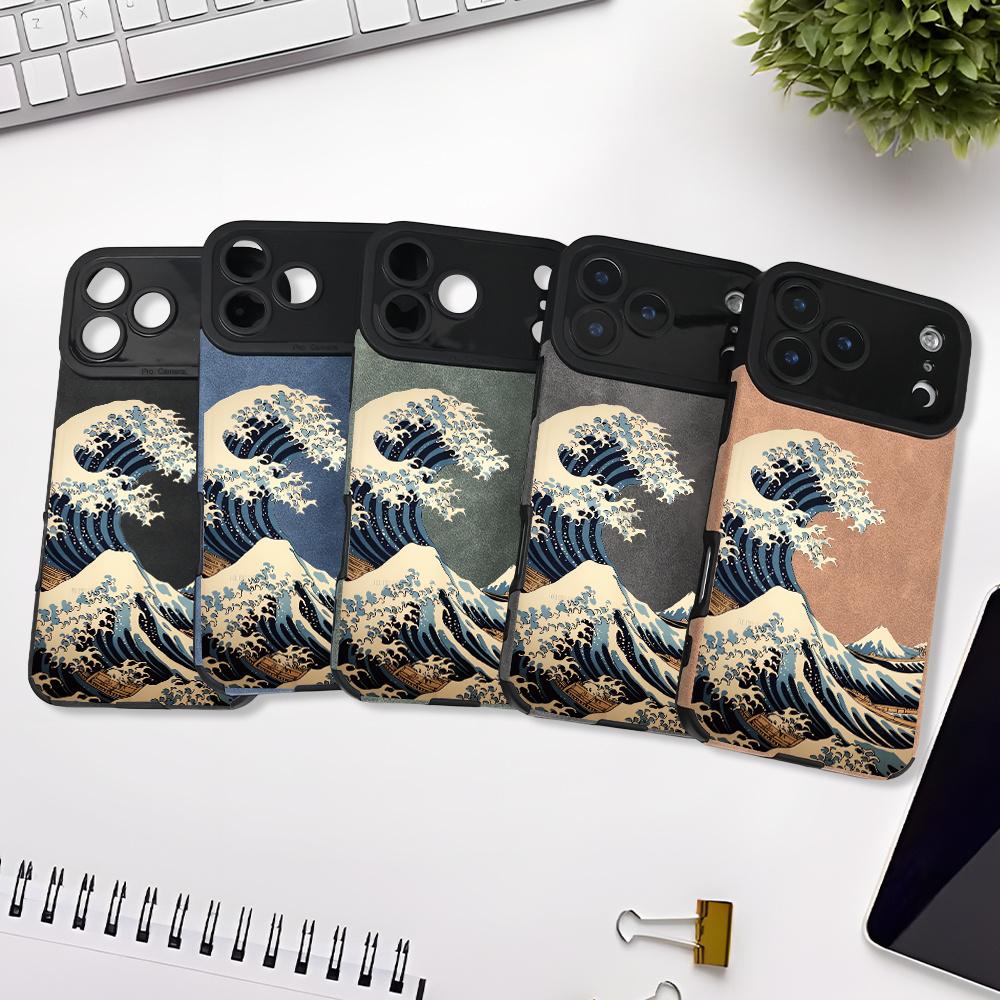 Aesthetic Wave Pattern Phone Case for iPhone 17, 16, 15, 14, 13, 12, 11 Pro/Max/Plus - Impact Resistant and Shockproof