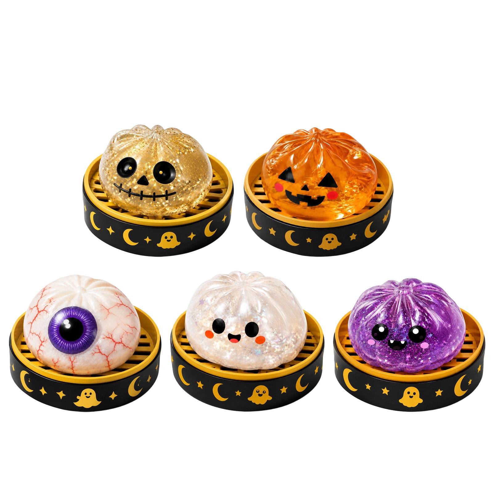 Bun Toy with Steamer Basket - 8.5 Inch, Random Color, 3-Pack белый