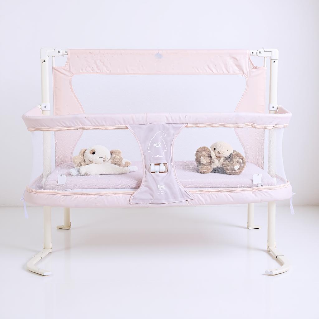 3 in 1 Baby Crib for Newborn Side Bed Guard Portable Foldable Baby Bed Bassinet Bedside Sleeper