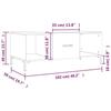 VidaXL Table basse noir 102x50x40 cm bois d'ingénierie 829301