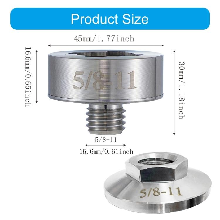 Professional 2 Piece Angles Grinder Shafts Adapter Includes Flange Nut Pressure Plate For X Lock Grinder