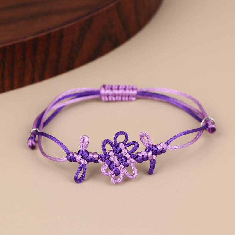 Ručně vyráběný pletený náramek s nastavitelným čínským uzlem pro ženy, muže, páry, přátelský šperk, doplněk, dárek