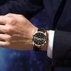 POEDAGAR Orologi di Lusso di Alta Qualità per Uomo Sportivi Quarzo Pelle Impermeabile Luminosi Data Giorno Orologio Maschile Reloj