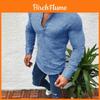 Premium Men's Slim Fit V Neck Long Sleeve Muscle Tee T-shirt Casual Tops Henley Shirts