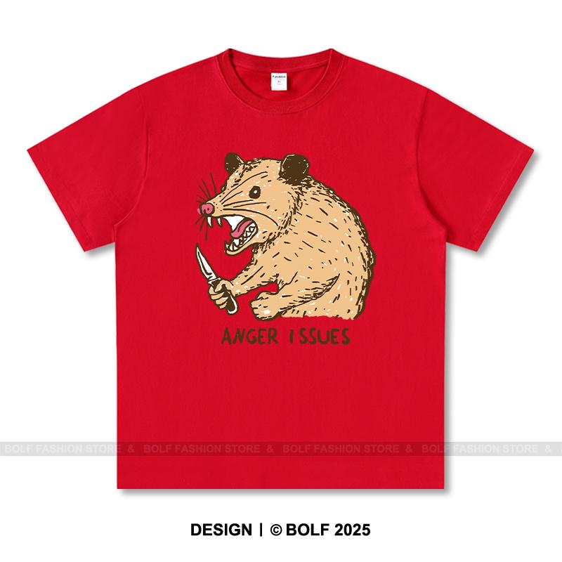 Women's Anger Issues Printed T-Shirt 100% Cotton Oversized Edgy Graphic Tees for Men Summer Tops Punk Streetwear