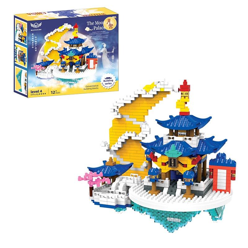 High-quality Abs Diamond Microgranule Building Blocks Compatible With Lego Traditional Chinese Style Castle Toy Wholesale