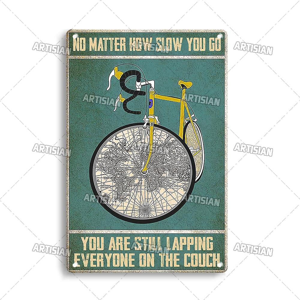 Artisian Cycling Metal Sign Bicycle Tin Plaque Bike Decorative Poster Wall Decor Garage Bar Pub Club Hotel Cafe Kitchen Home