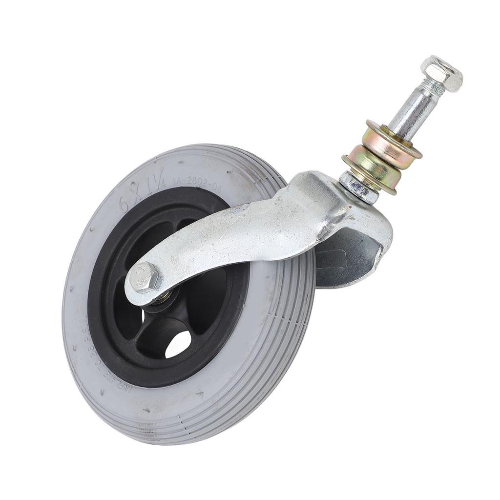 Wheelchair Replacement Wheel Grey 6 Inch PU Inflatable Universal Wheelchair Front Wheel