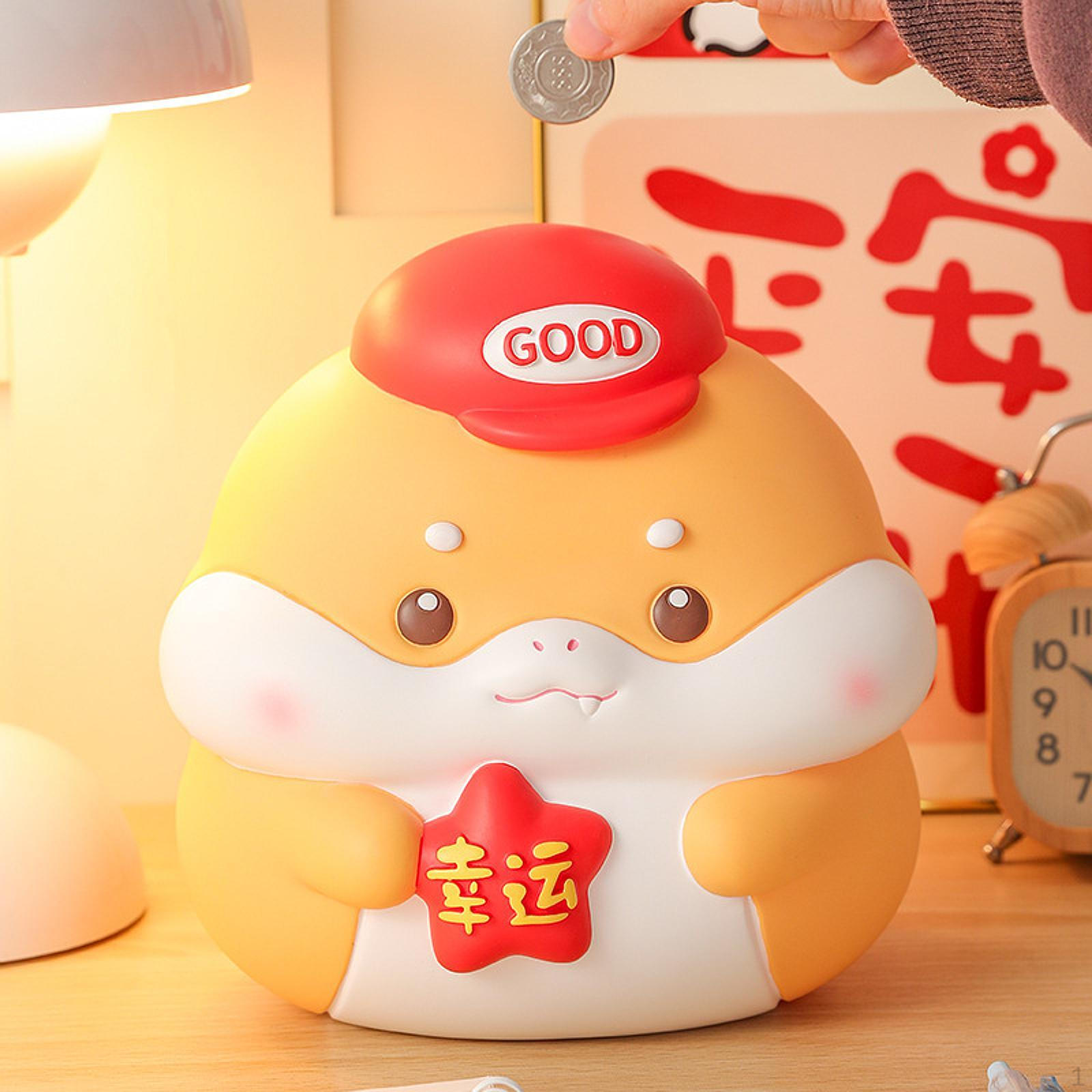 

Китайский Год Монета Копилка для Змеи Декоративный Подарок Детям И Офису Yellow Size S