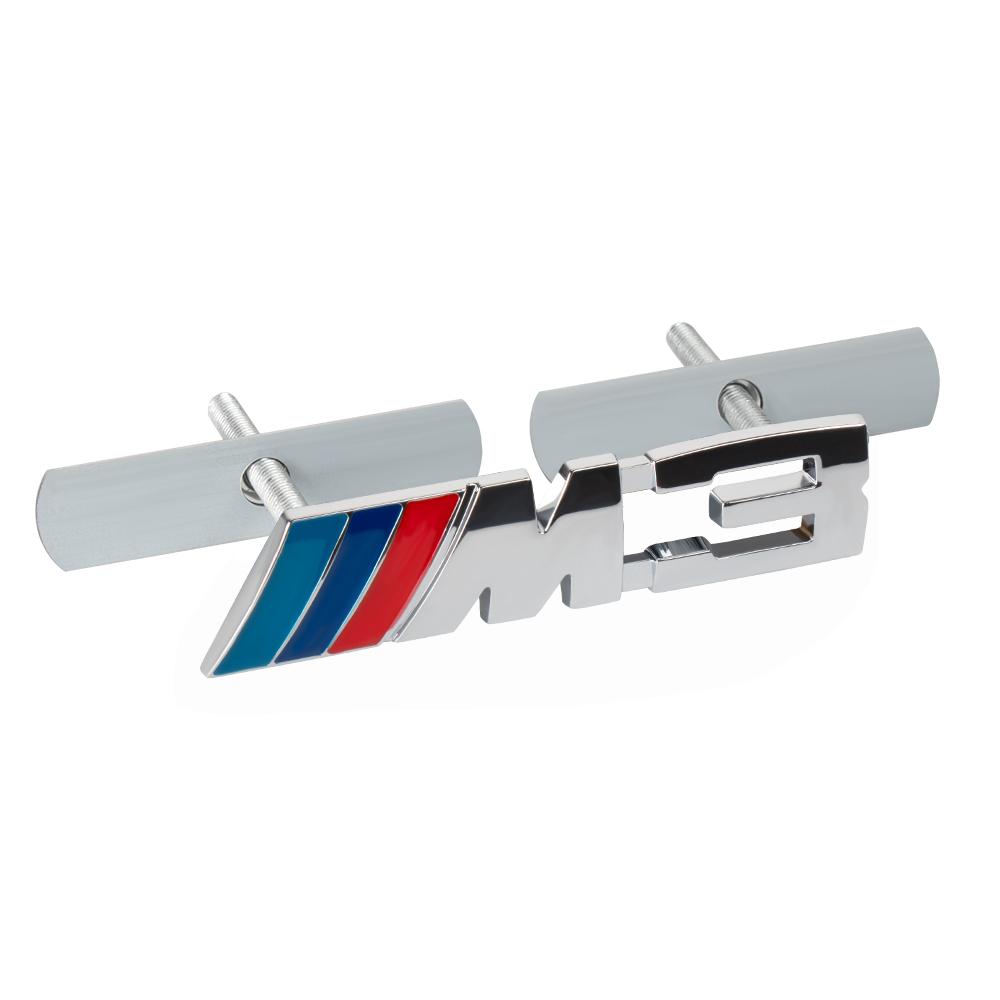 3D Car M Letter Front Grille Badge Emblem Sticker For Bmw Performance E90 E46 E60 F30 F10 E39 F20 E87 E36 G20 G30 X5 E30 F31 F11