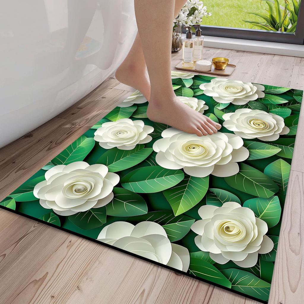 3D Quick-Dry Non-Slip Diatom Mud Bathroom Mat
