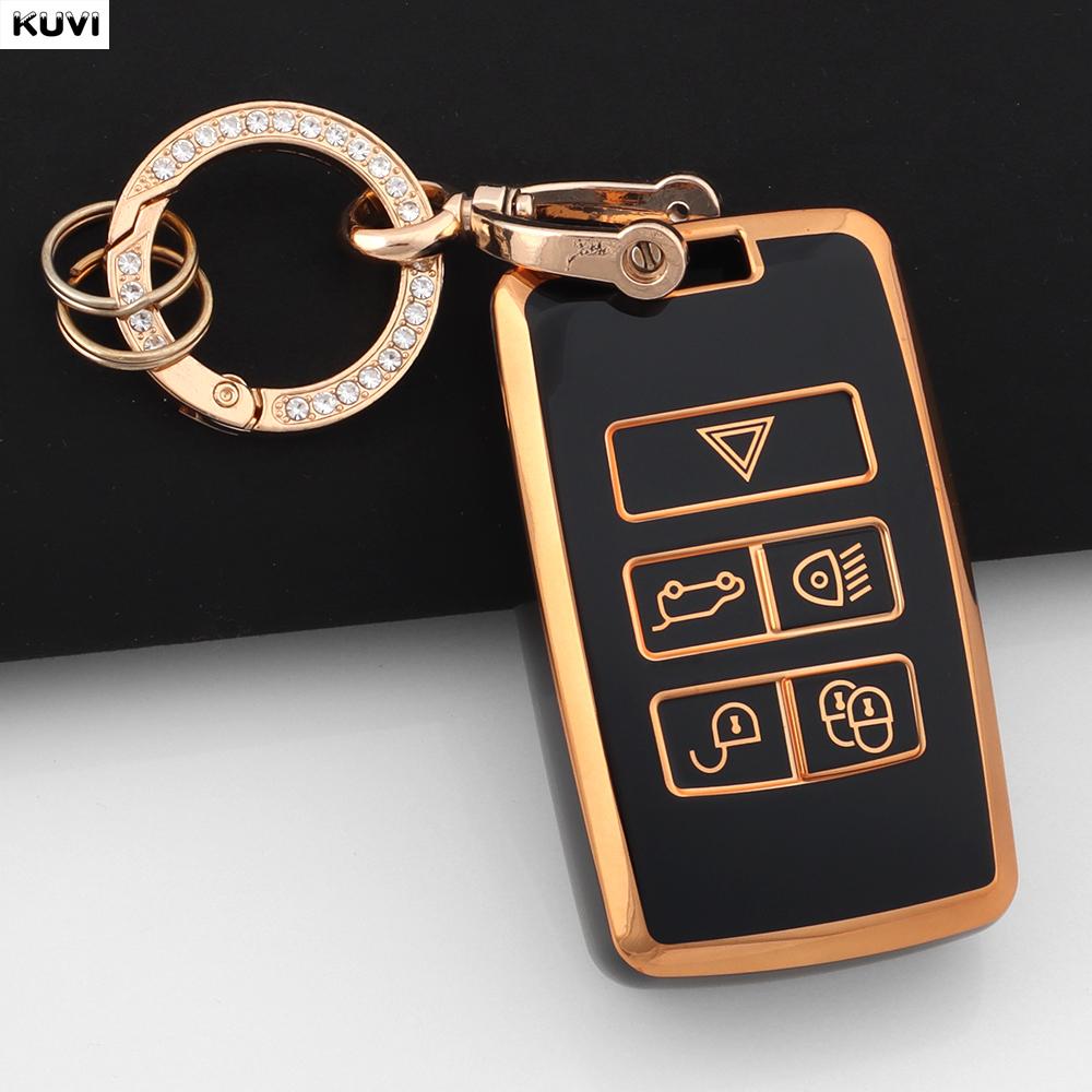 New Tpu Car Remote Key Case Cover Shell For Land Rover Range Rover Discovery 5 Sport   For Jaguar Xel E-Pace Accessories