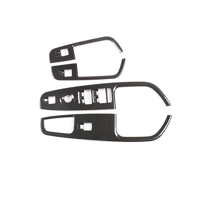 

Автомобильные аксессуары для Alfa Romeo Stelvio 2017 2018 ABS углеродное волокно, кнопка подъема окна, рамка, наклейка, автомобильные товары для Carbon Fiber