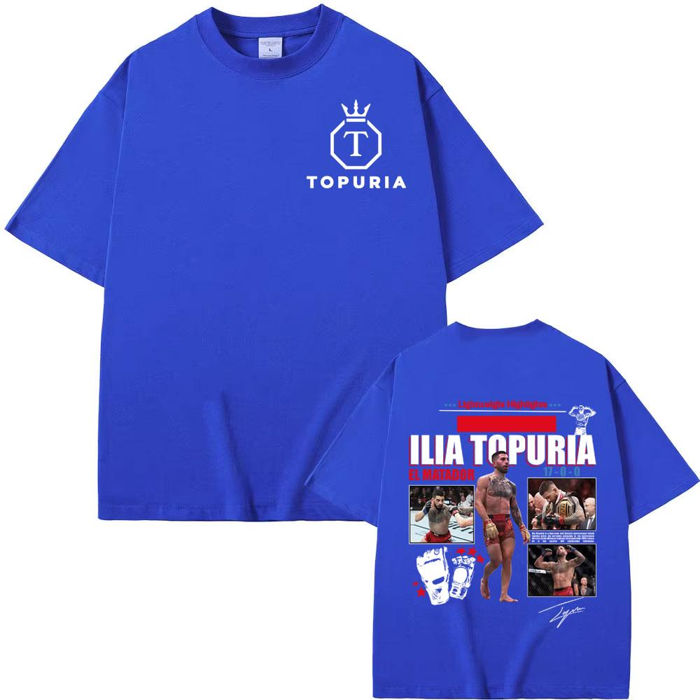Limited El Matador Ilia Topuria Print T Shirts Mens Clothing Fashion Vintage Classic Oversized T Shirt Man Casual Loose Tshirt