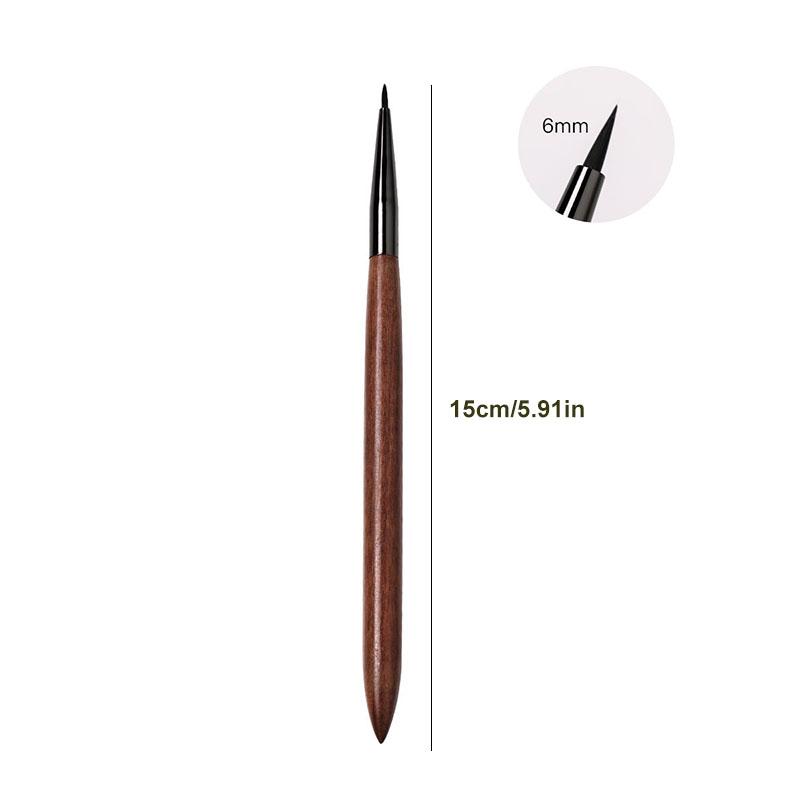 Sandalwood Nail Glue Phototherapy Brush Uv Gel Painting Pen Nail Art Liner Drawing Brush Professional Manicure Brush Tool Salon