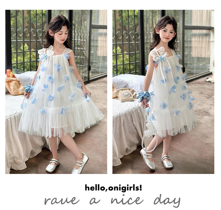 Girls' Summer Dress for Outer Wear 2026 New Mid Size Children's Stylish Sweet Dress Children's Fashion Princess Dress Trend