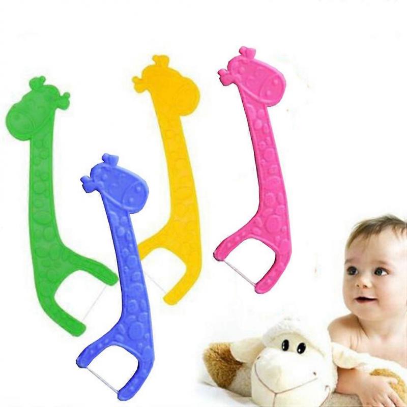 Childrens Tooth Flosser Fun Kids Flosser Plaque Removal Food Particle Removal for Oral Hygiene 60Pcs