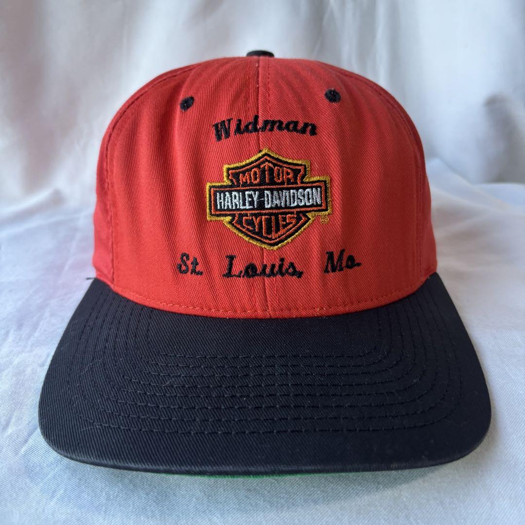 

[Б/У] Винтажная двухцветная кепка Harley-Davidson оранжевого цвета, Сделано в США