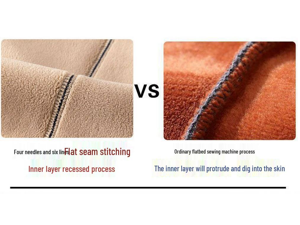 Men's Luxe Fleece-Lined Lambswool Thermal Set for Autumn-Winter