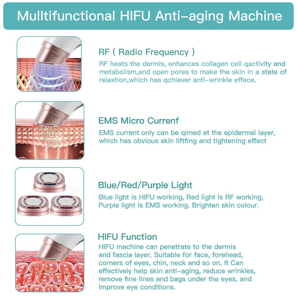 Mini Ultrasonic Sculpting Tool: HIFU EMS Pulse for Lifting & Wrinkle Smoothing