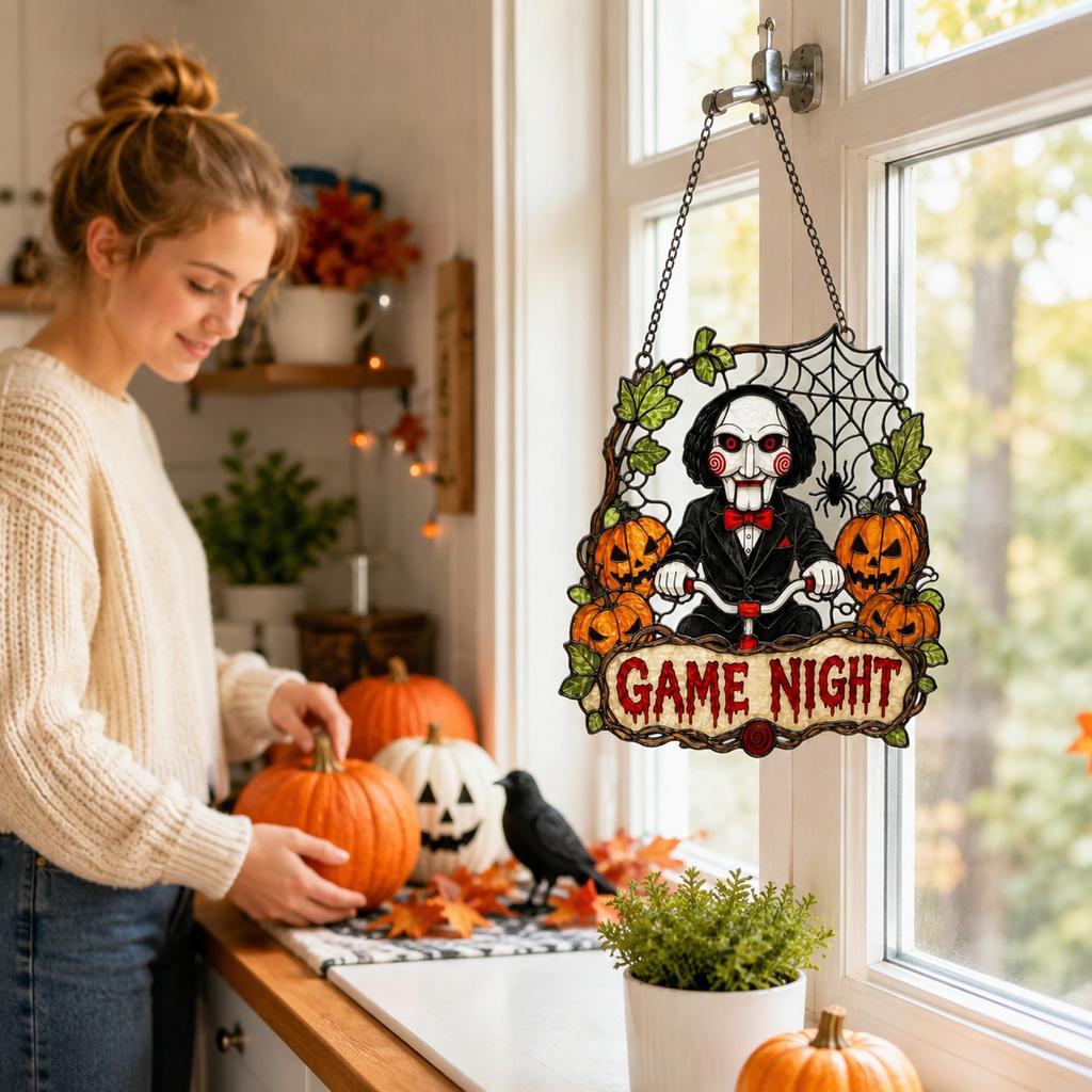 Halloween Puppet Acrylic Hanging Ornament for Party Decor