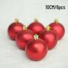 Colorful Matte Christmas Tree Hanging Ball - Decorative Round Ornaments for Holiday Celebration