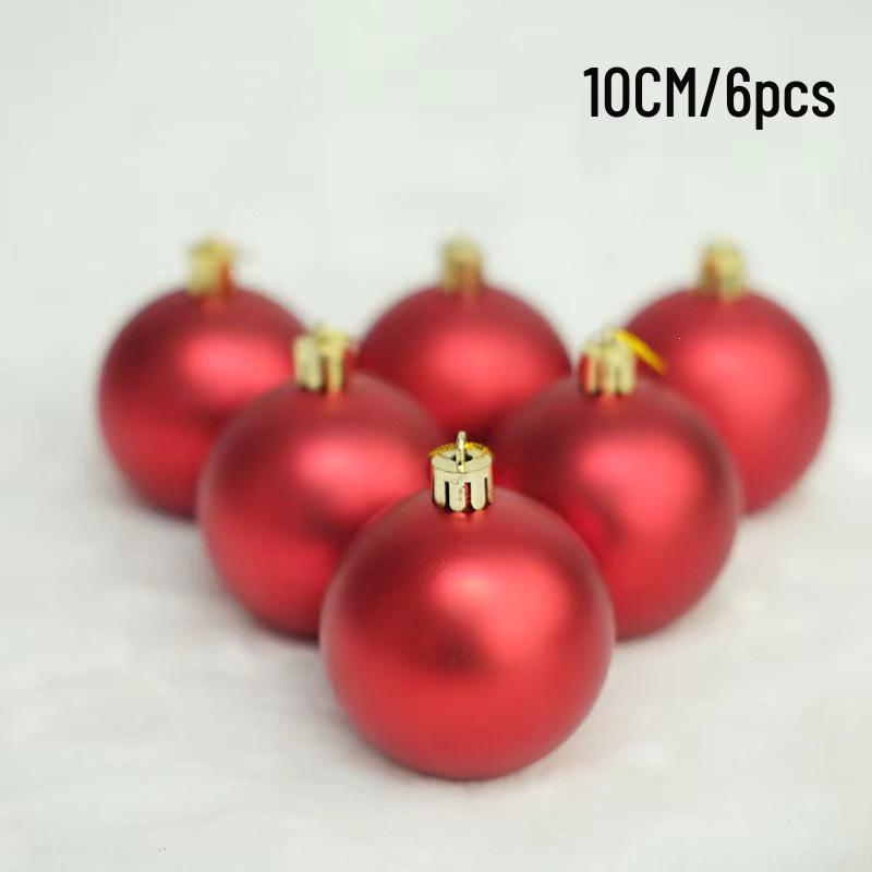 Colorful Matte Christmas Tree Hanging Ball - Decorative Round Ornaments for Holiday Celebration