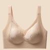Seamless Embossed Bust Lifting Bra, Wireless Fixed Cup Anti-Sag Back Smoothing Shaping Bra