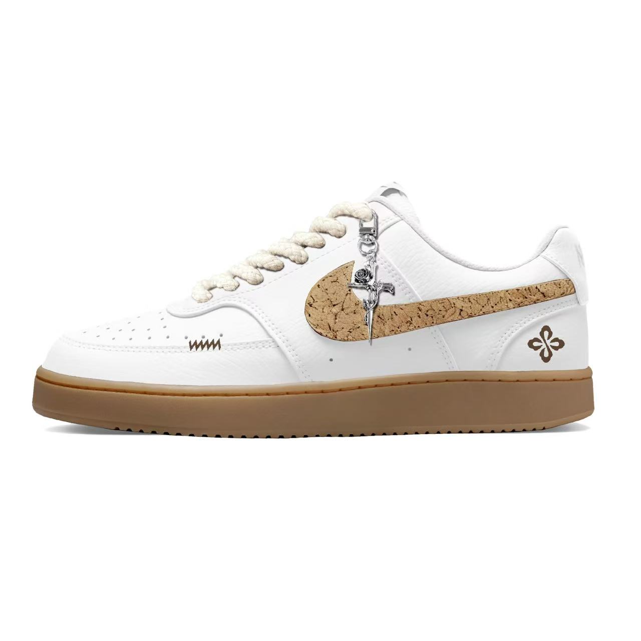 

Nike Court Vision 1 Spruce Logs Abrasion Resistant Low top Skateboard Shoes Men s White DH2987-101(Team93-S-SBOX) 41
