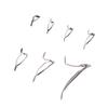 Steel Ceramic Guides Ring 7 Sizes Double Legs Fishing Rod Guides Rings for Freshwater Saltwater Rods