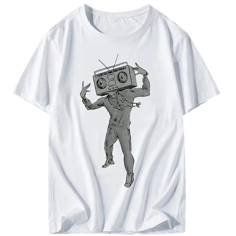 The Latest Men's Pure Cotton T-shirt of 2025 Is Comfortable, Breathable and Of High Quality. It's A Must-have for Festivals